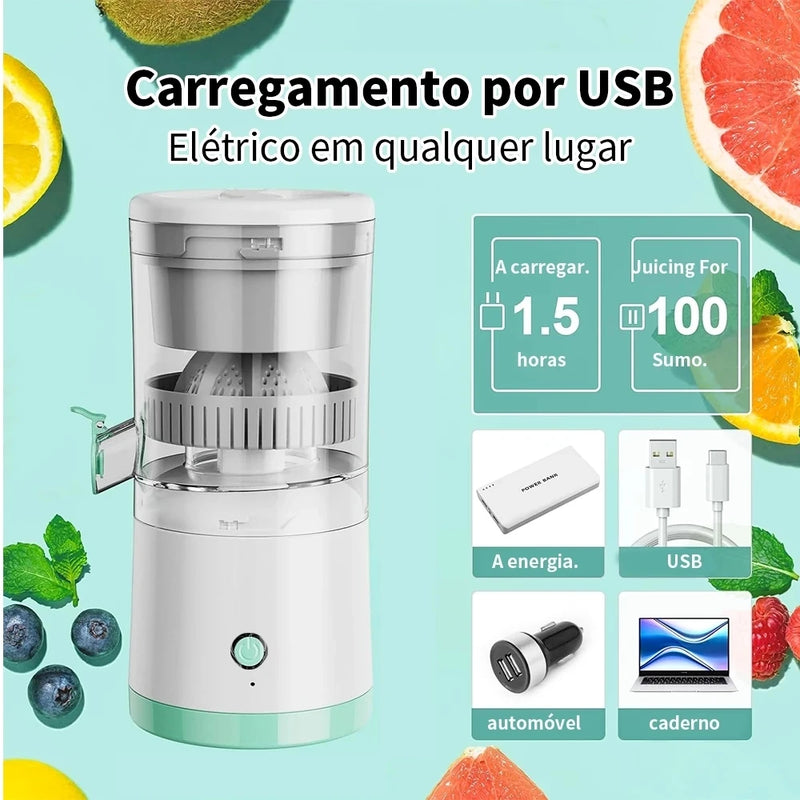 Espremedor de laranja elétrico espremedor de frutas máquina de suco carregamento USB