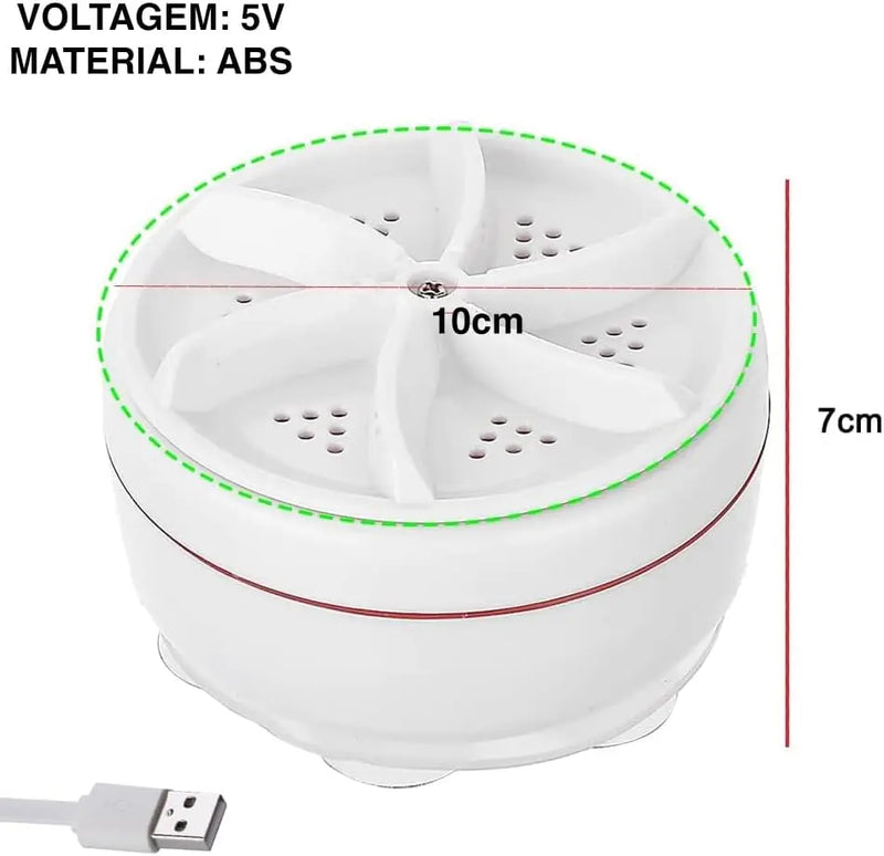 Mini máquina de lavar toalhas de pano no balde portátil ultrassônico usb máquina de lavar louça branco com usb