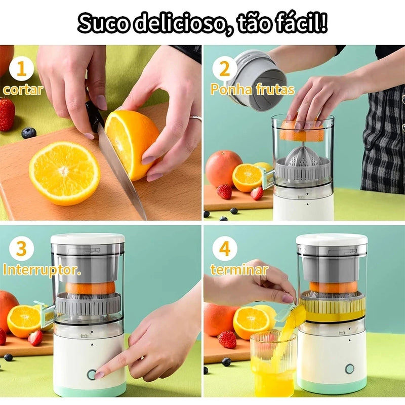 Espremedor de laranja elétrico espremedor de frutas máquina de suco carregamento USB