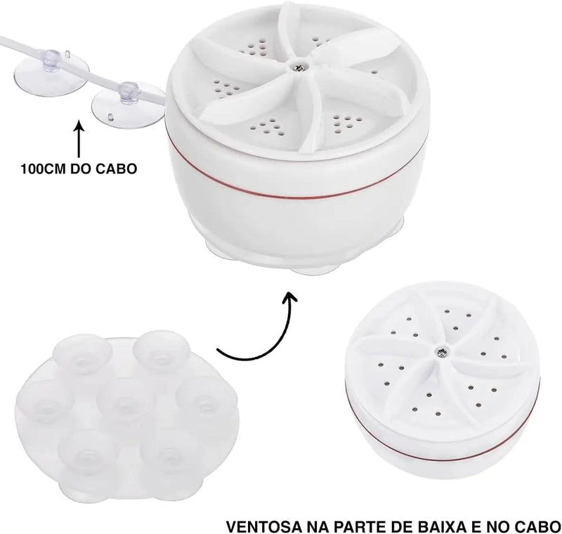 Mini máquina de lavar toalhas de pano no balde portátil ultrassônico usb máquina de lavar louça branco com usb