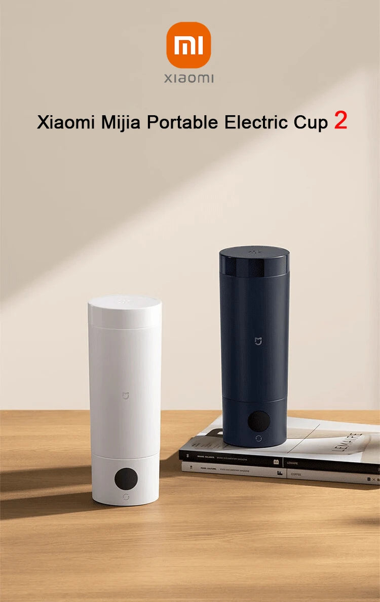 Xiaomi Mijia 2023: Chaleira Elétrica Portátil Inteligente 2 em 1 – Copo Térmico 350ml com Controle de Temperatura para Viagens