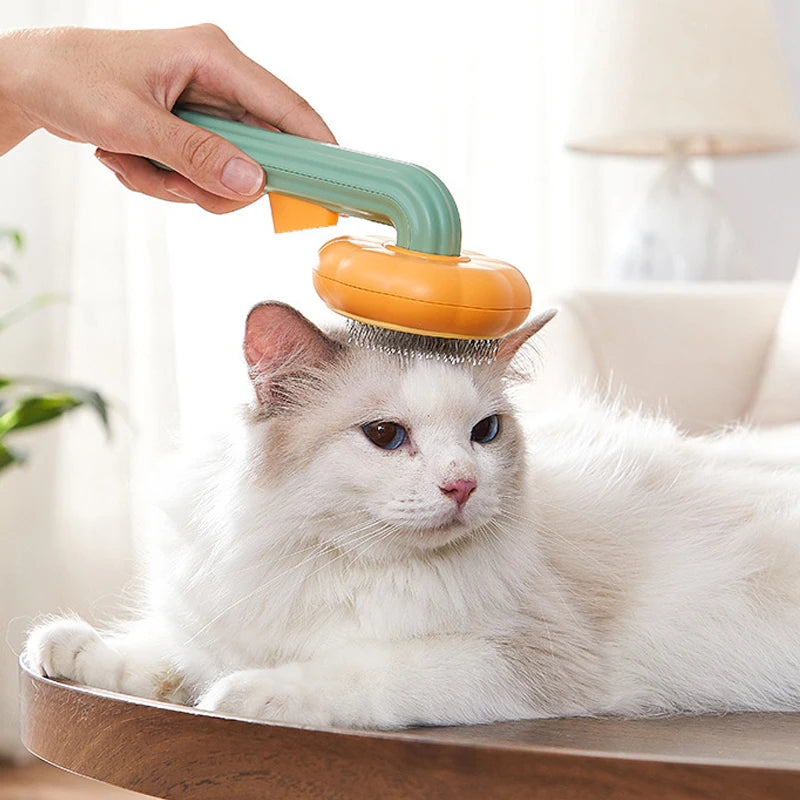 Chega de Bagunça com Pelos! Escova Incrível para Gatos, Filhotes e Coelhos – Fácil, Rápida e Autolimpante!