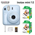 Original fujifilm instax mini 12 câmera instantânea com 20 folhas mini filme de papel câmera alça de ombro saco acessórios terno