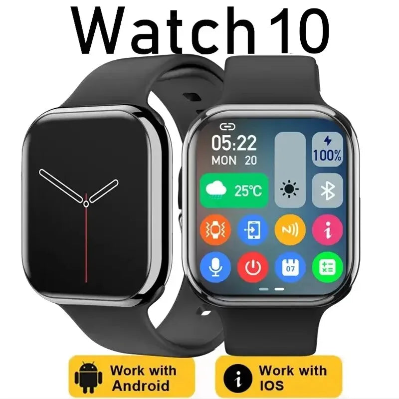 2024 relógio 10 relógio inteligente masculino temperatura corporal bt chamada nfc sempre em exibição gps relógios esportivos feminino smartwatch para apple android