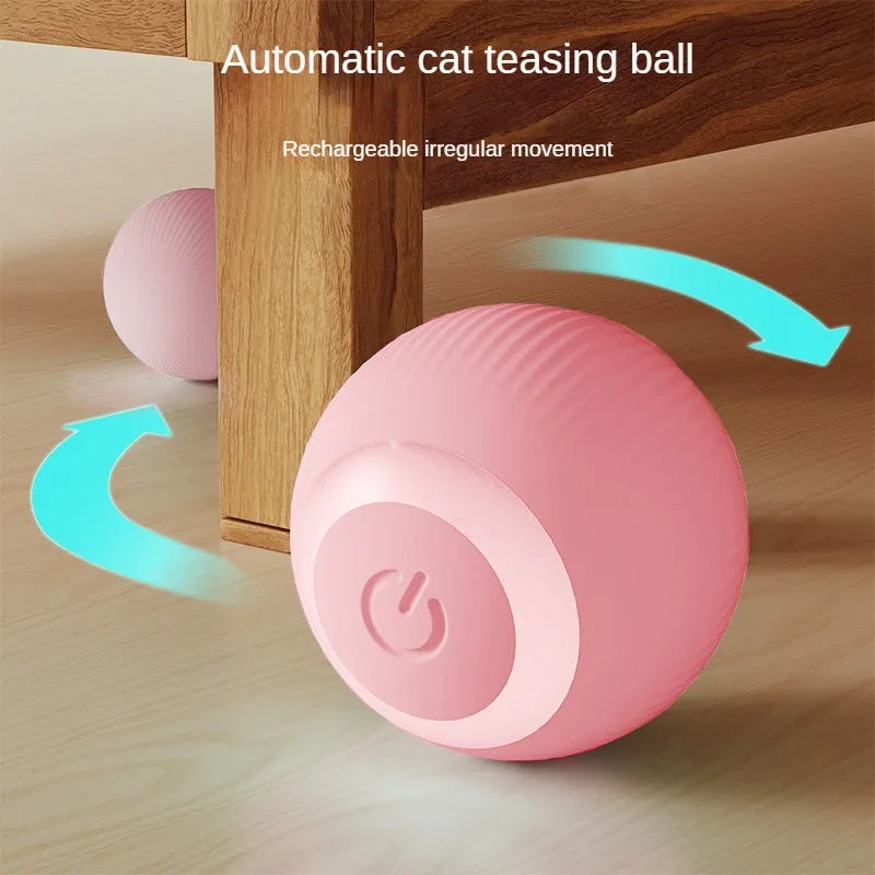 Bola interativa de brinquedo para gatos, movimento automático, bola elétrica recarregável, acessórios para animais de estimação, coisas para suprimentos