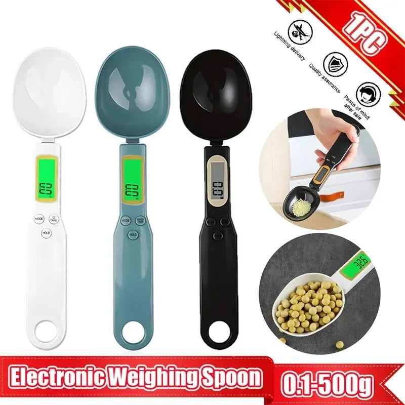 Mini colher escala digital cozinha balança eletrônica lcd comida escala 0.1-500g peso ferramenta de medição de cozinha para leite café