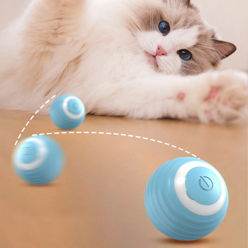 Bola interativa de brinquedo para gatos, movimento automático, bola elétrica recarregável, acessórios para animais de estimação, coisas para suprimentos