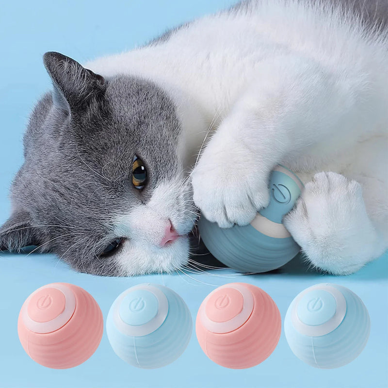 Bola interativa de brinquedo para gatos, movimento automático, bola elétrica recarregável, acessórios para animais de estimação, coisas para suprimentos